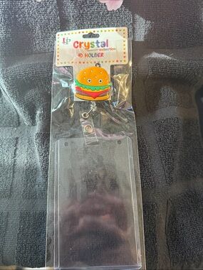 Crystal Collection Burger ID Badge Reel Holder - Yellow